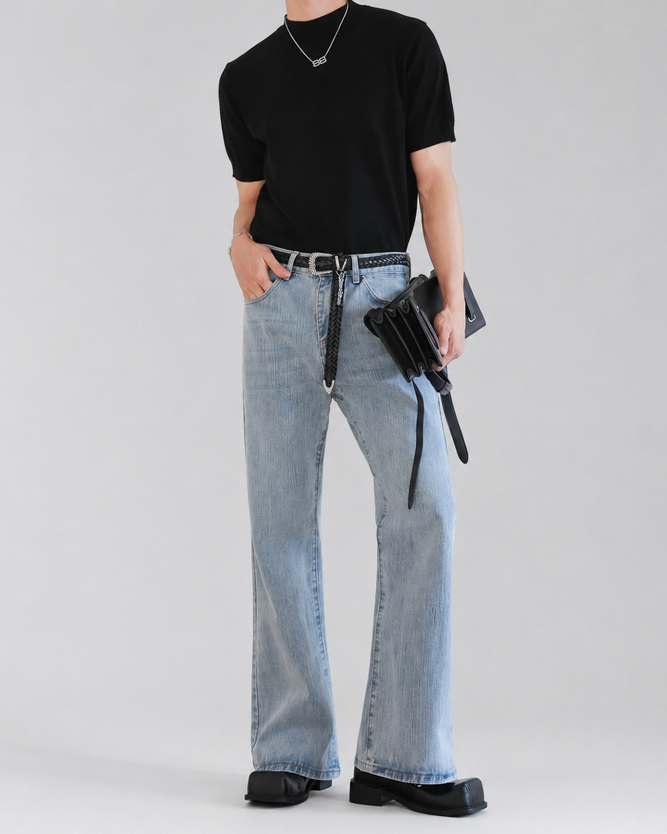 コリアンブルーフレアデニム Ot11765