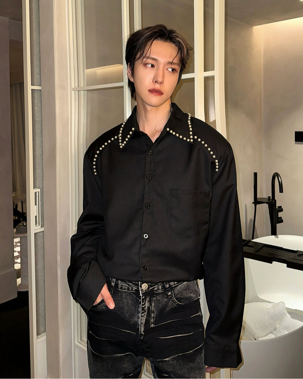 パールショルダーシャツ Ot20115