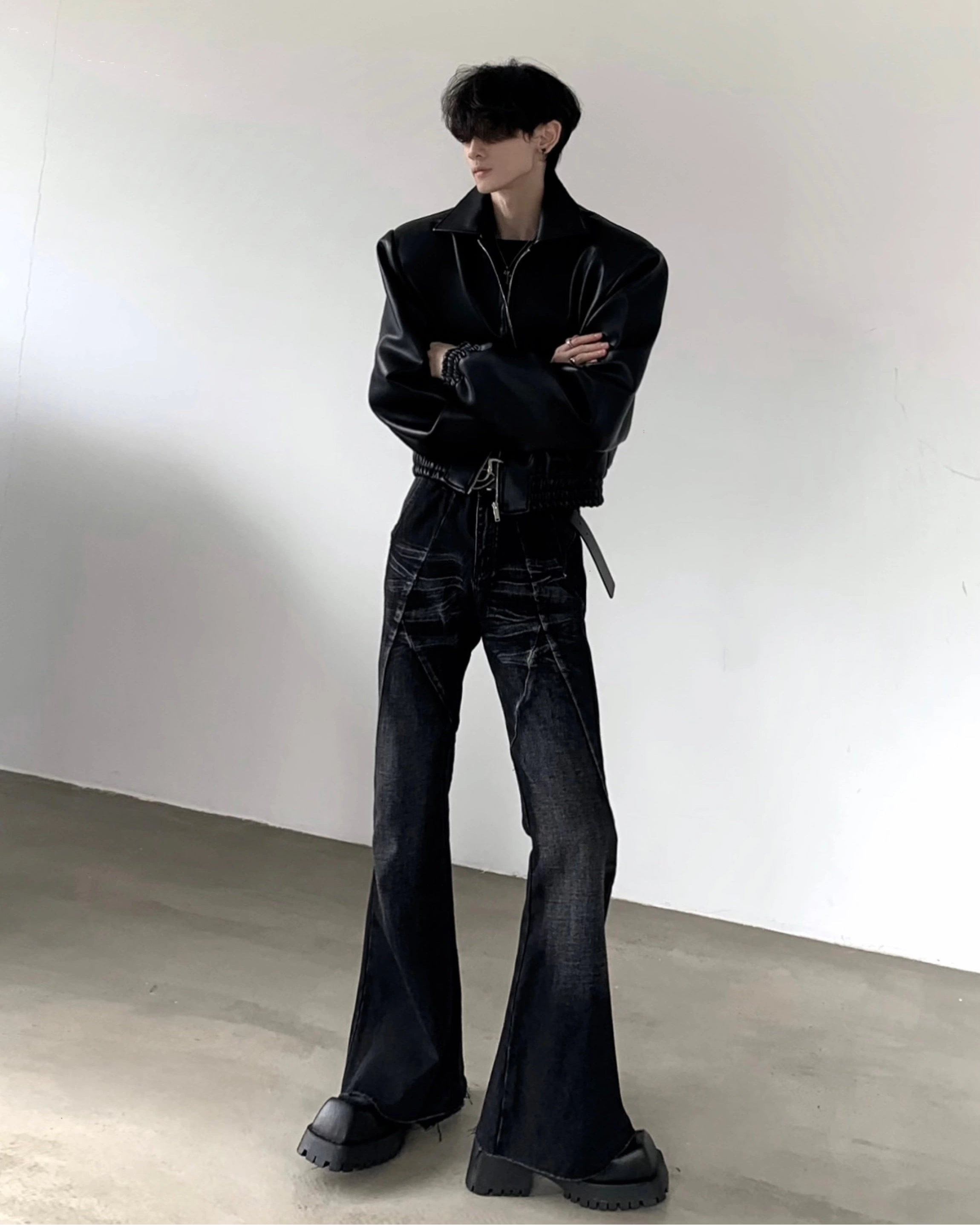 ダークブラックフレアデニム Ot11725