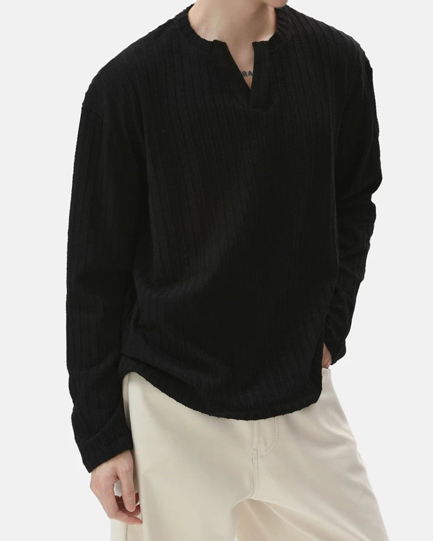VネックシンプルロングTシャツ Ot20220