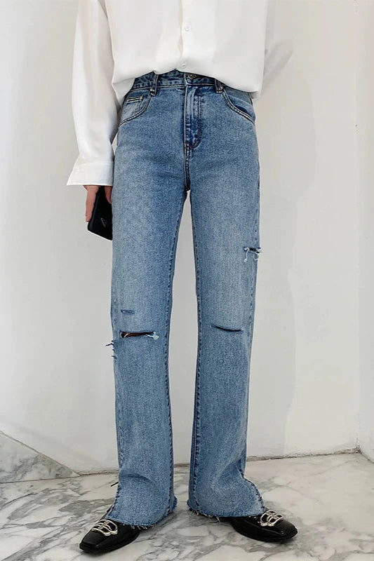 ダメージスリットブルーデニム Ot4806