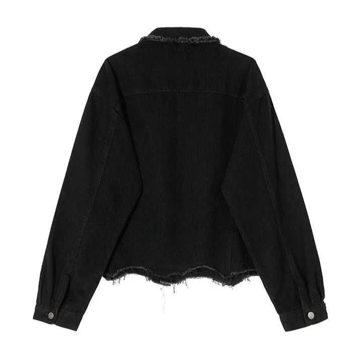 クロップドカットオフデニムジャケット Ot4665