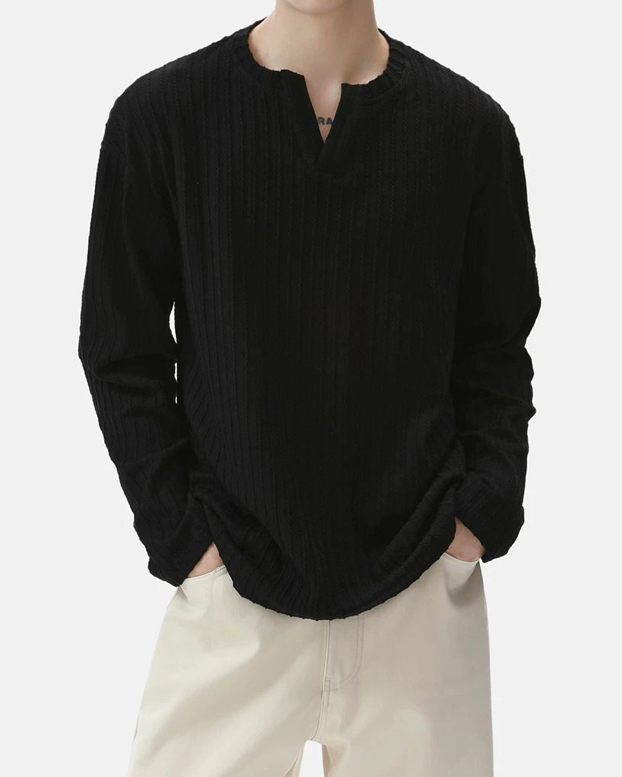 VネックシンプルロングTシャツ Ot20220