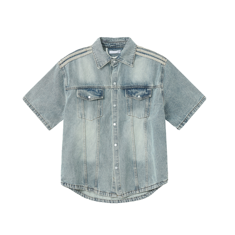 ラインデザインデニムセットアップ Ot4752