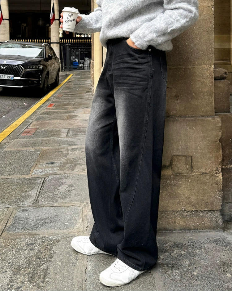 コリアンウォッシュブラックデニム Ot11728