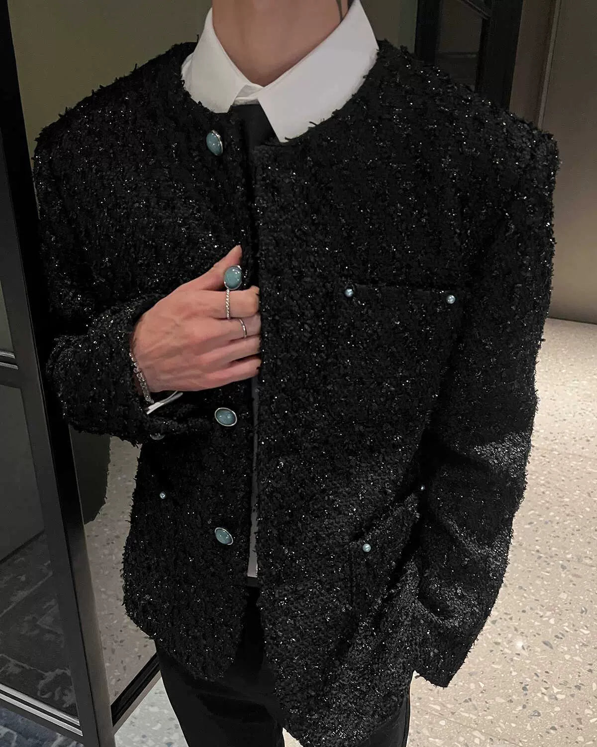 ラメツイードカーデジャケット Ot30046