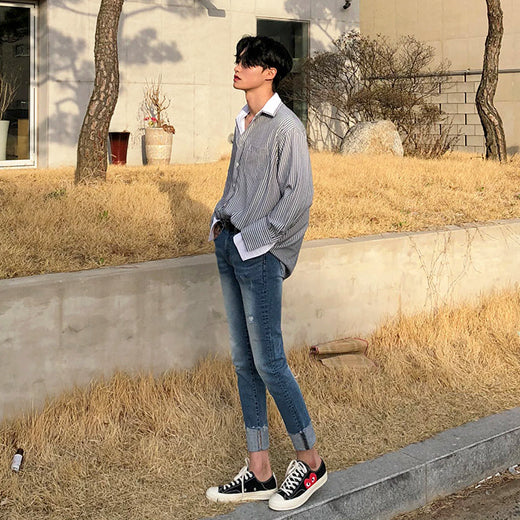 ドッキングストライプシャツ Ot5261