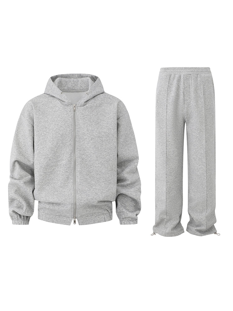 ダブルジップグレ―セットアップ Ot30005