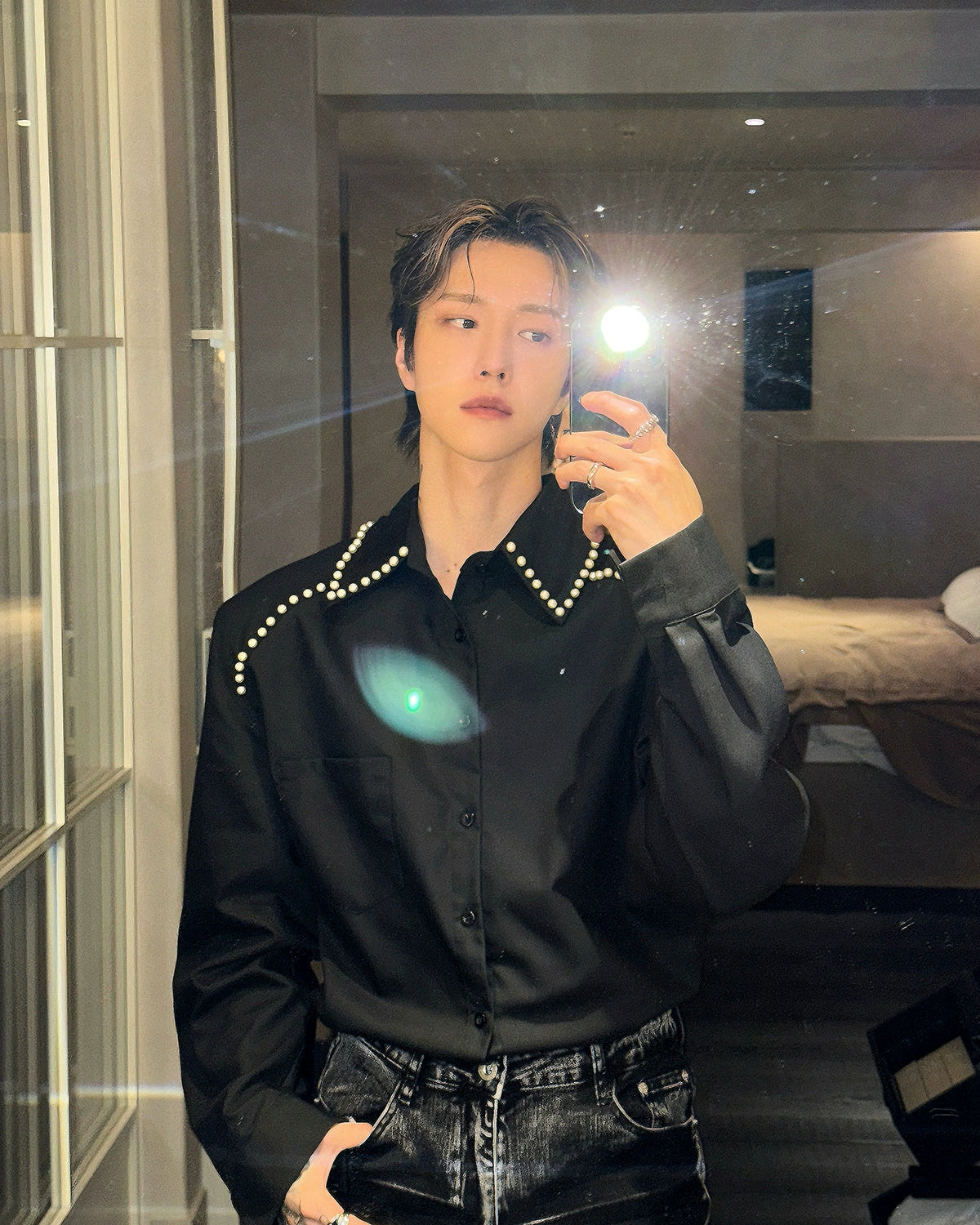 パールショルダーシャツ Ot20115