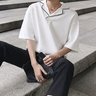 【再販売】ステッチカラーモノトーンTシャツ Ot20045