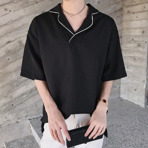 【再販売】ステッチカラーモノトーンTシャツ Ot20045