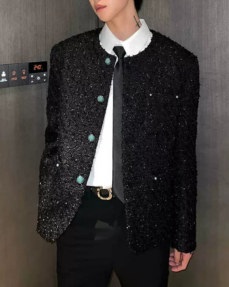 ラメツイードカーデジャケット Ot30046