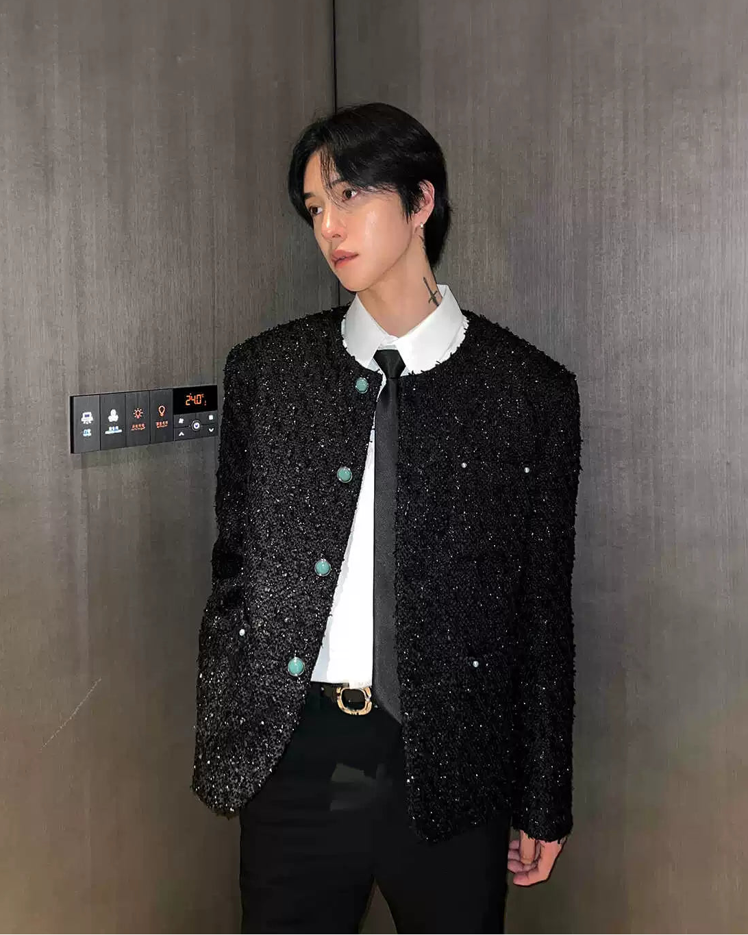 ラメツイードカーデジャケット Ot30046