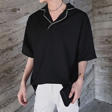 【再販売】ステッチカラーモノトーンTシャツ Ot20045