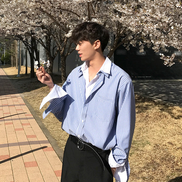 ドッキングストライプシャツ Ot5261