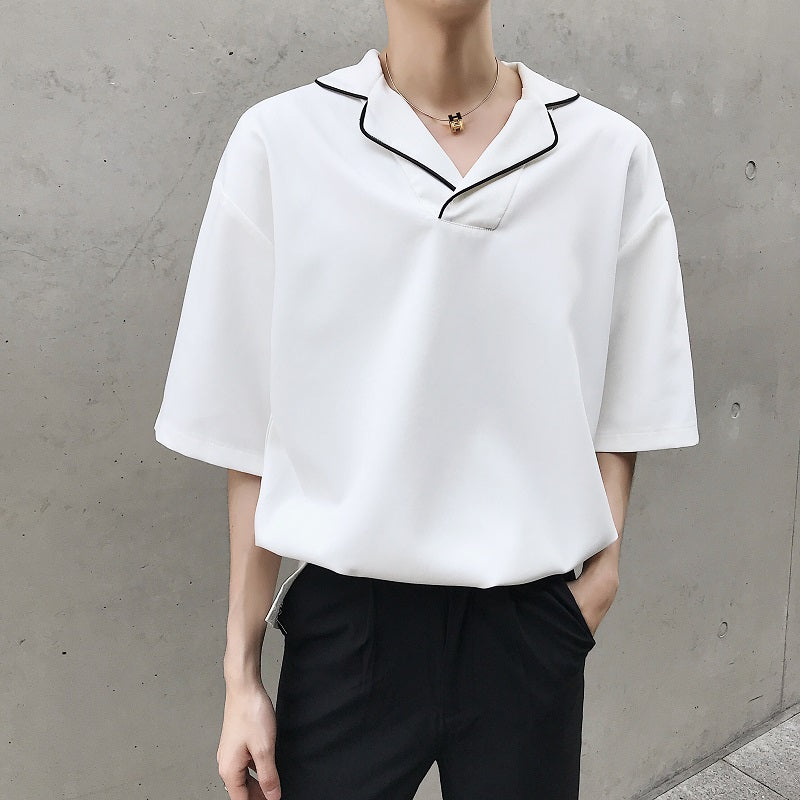 【再販売】ステッチカラーモノトーンTシャツ Ot20045