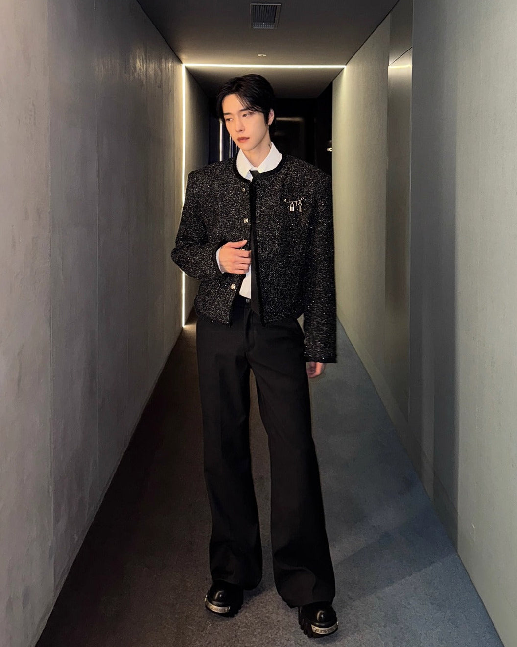 ラグジュアリーミックスツイードジャケット Ot30047