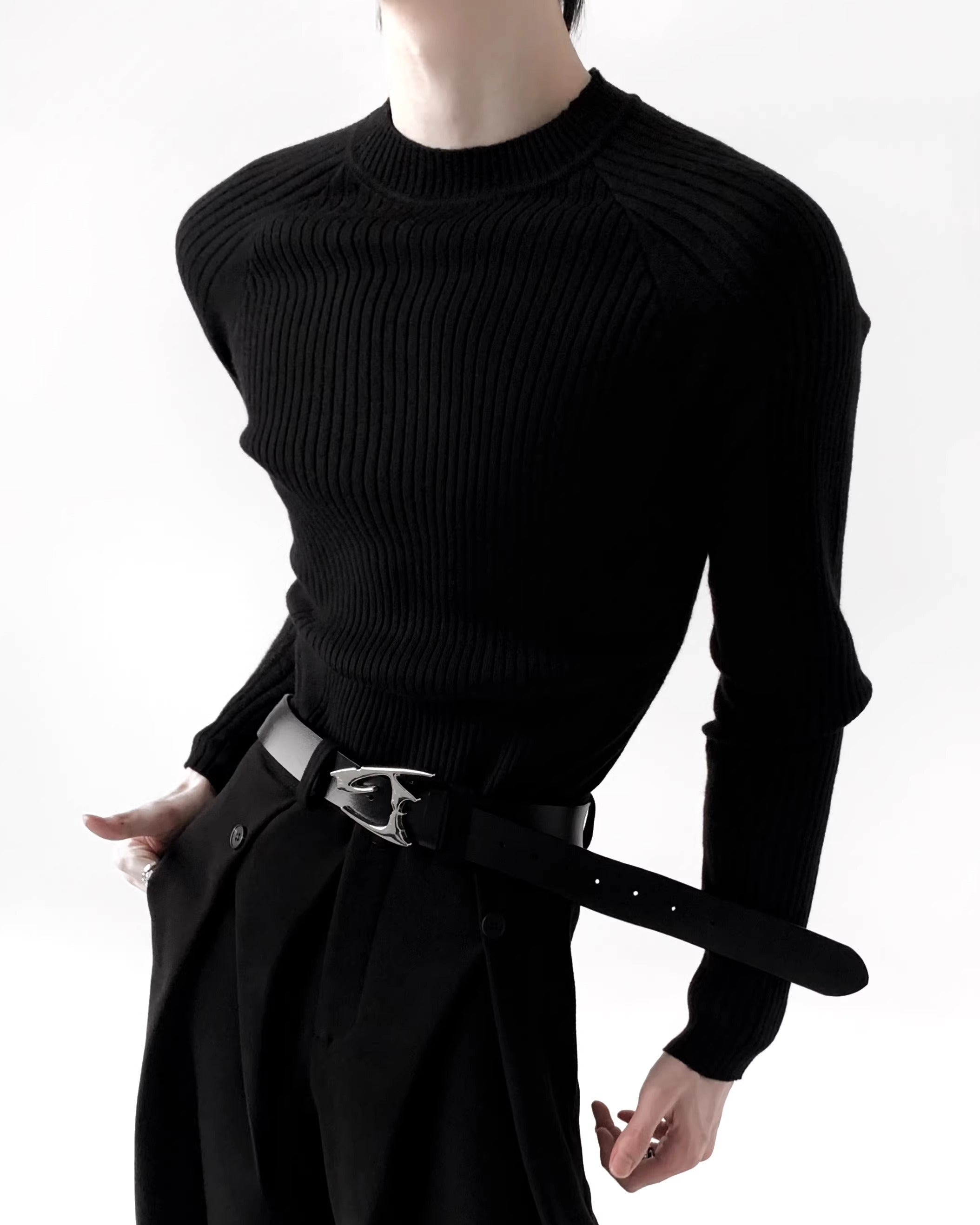 クリーンリブニットトップス Ot20125