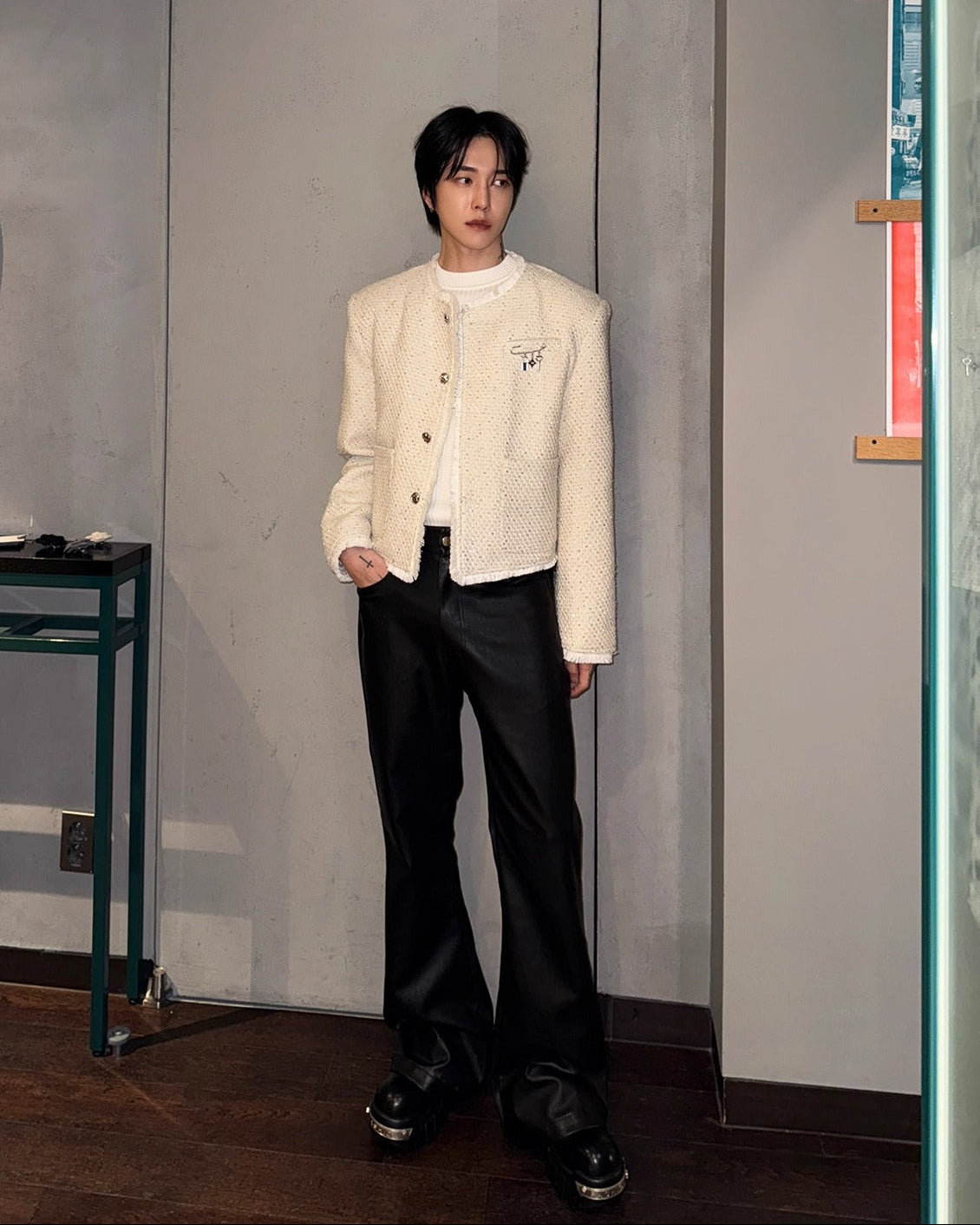 ラグジュアリーミックスツイードジャケット Ot30047