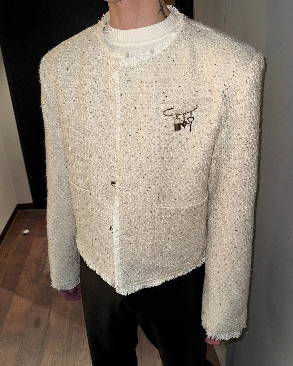 ラグジュアリーミックスツイードジャケット Ot30047