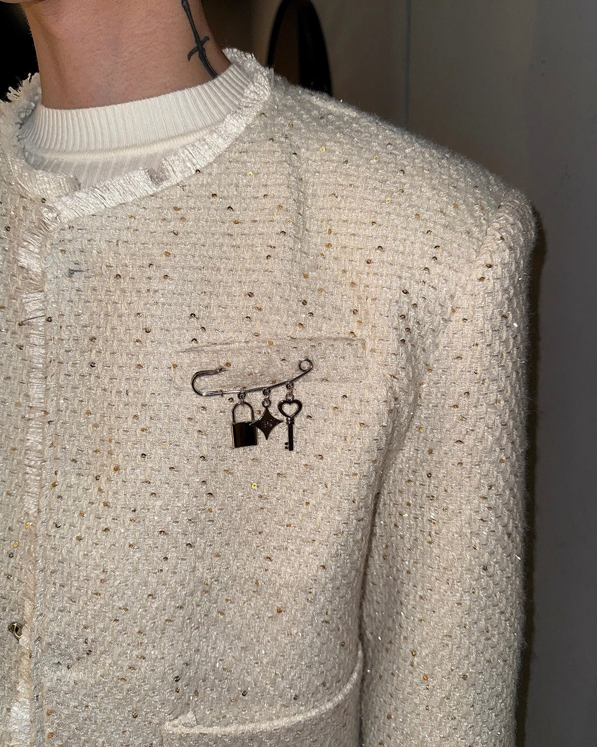 ラグジュアリーミックスツイードジャケット Ot30047