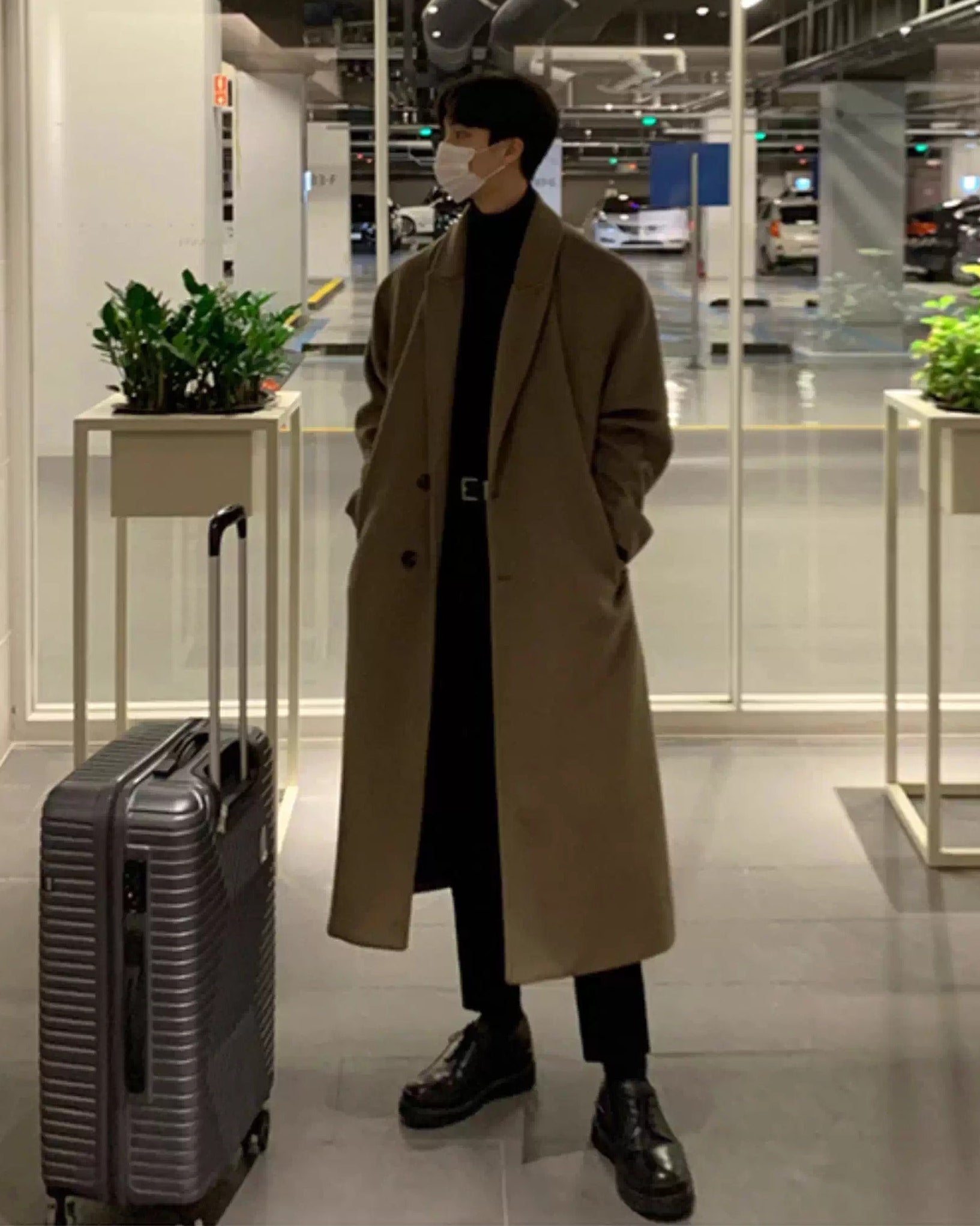 コリアンウールトレンチコーデ Ot30049