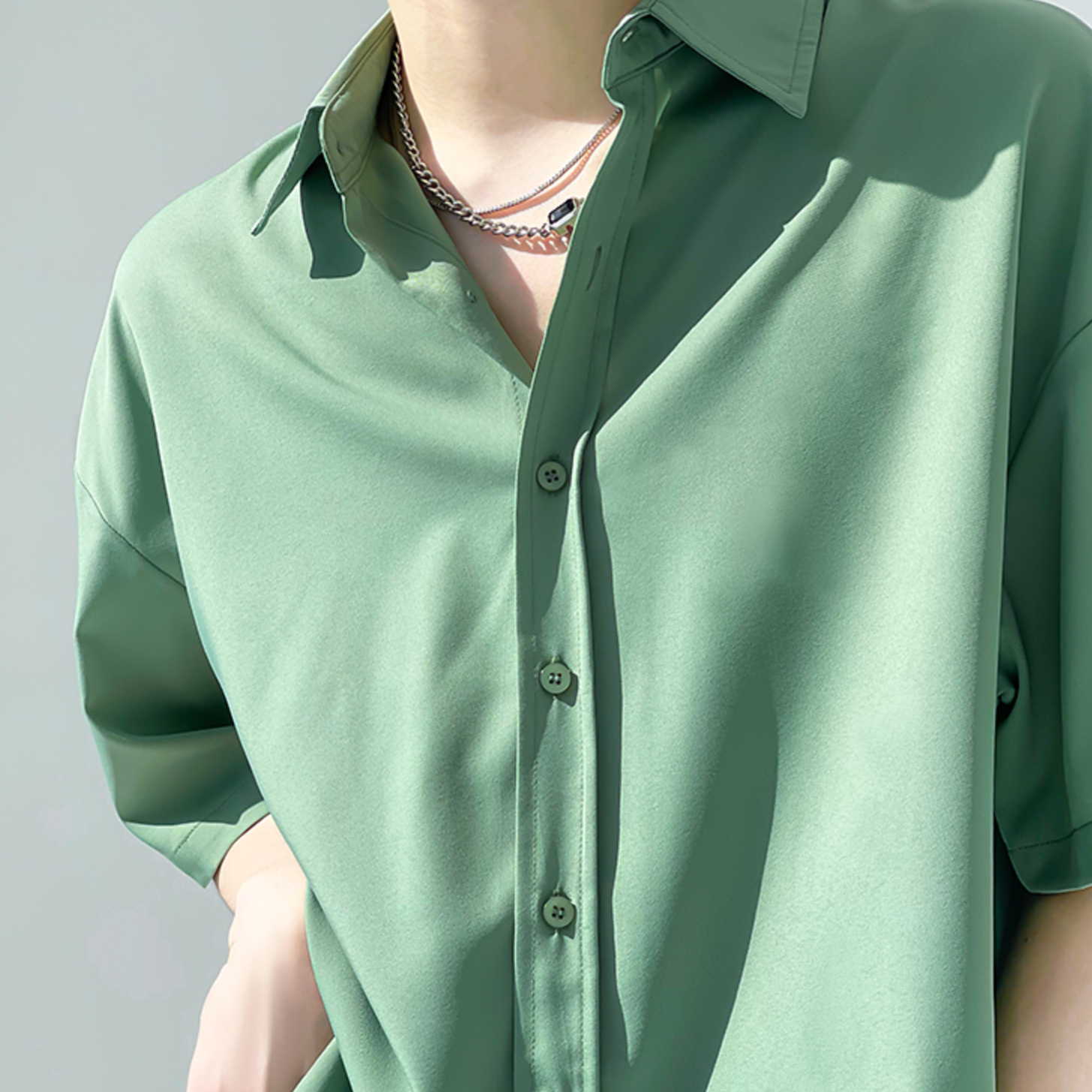 【再販売】シンプルシフォンサマーシャツ Ot20049