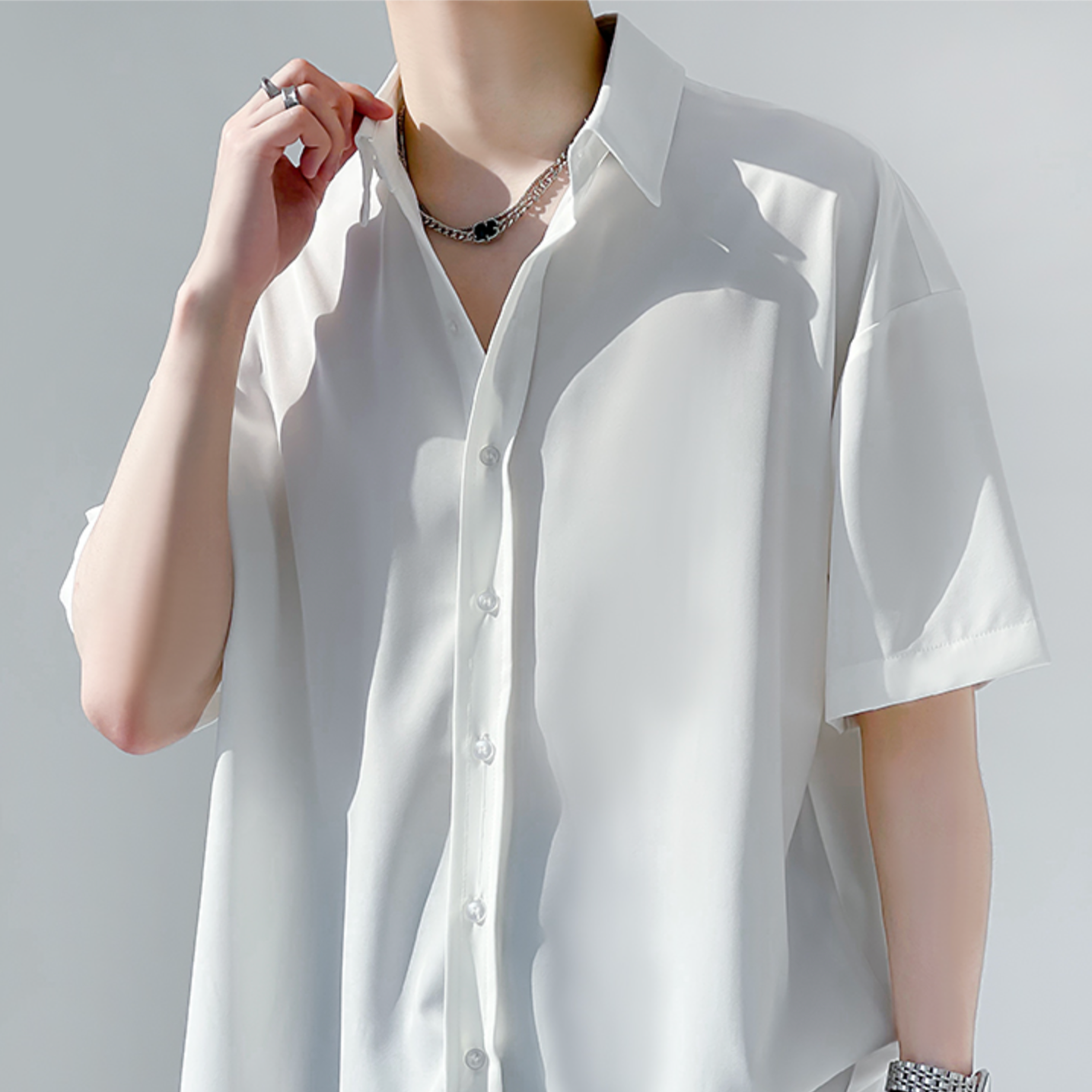 【再販売】シンプルシフォンサマーシャツ Ot20049