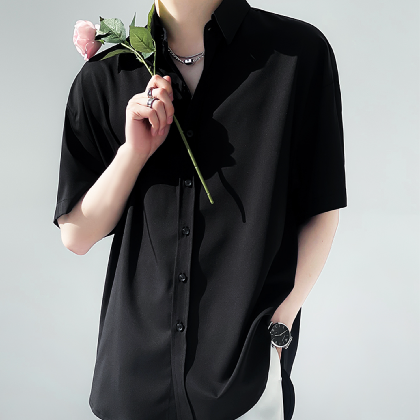 【再販売】シンプルシフォンサマーシャツ Ot20049