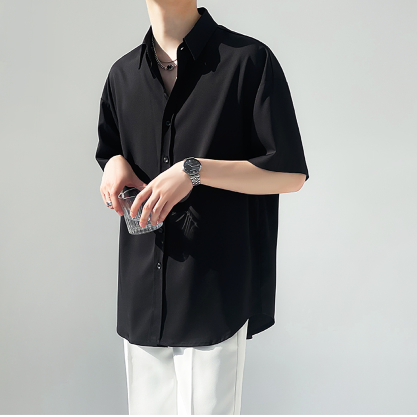 【再販売】シンプルシフォンサマーシャツ Ot20049