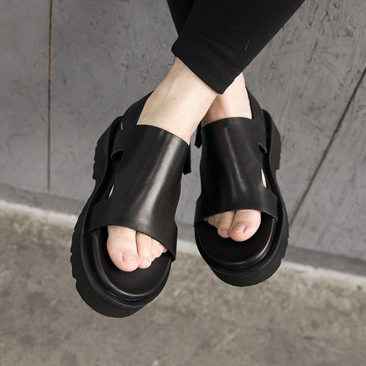 black sole  summer shoes Ot5169