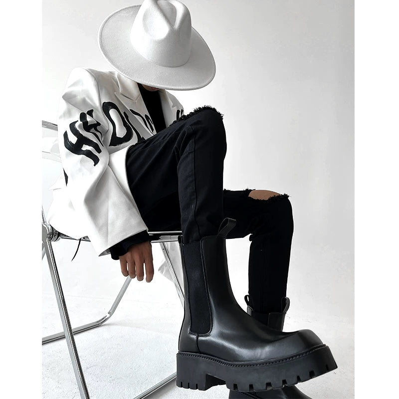 厚底サイドゴアブーツ Ot4556