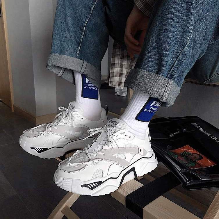 【即納】ホワイトダッドスニーカーOt1266