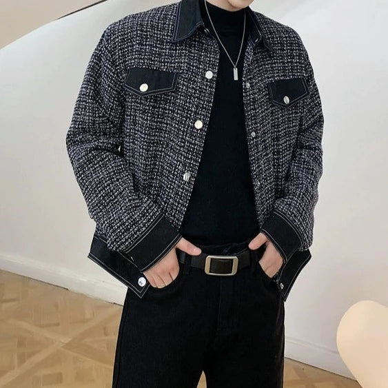 コントラストハンサムショートジャケット Ot4783