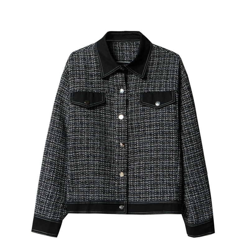 コントラストハンサムショートジャケット Ot4783