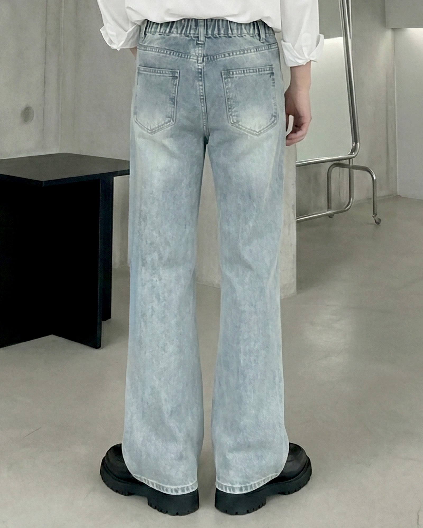 レタリングロゴフレアデニム Ot11736