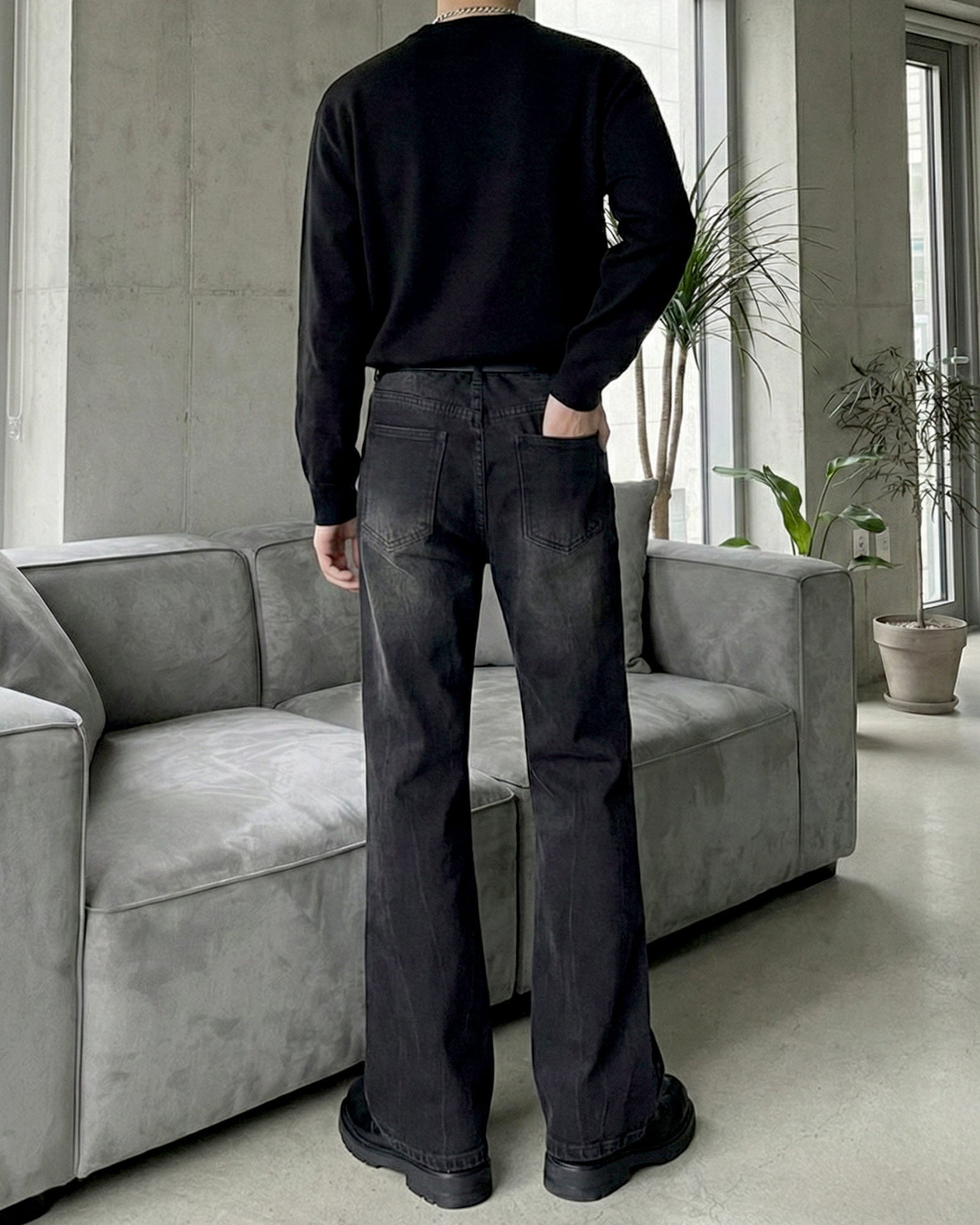 レタリングロゴフレアデニム Ot11736