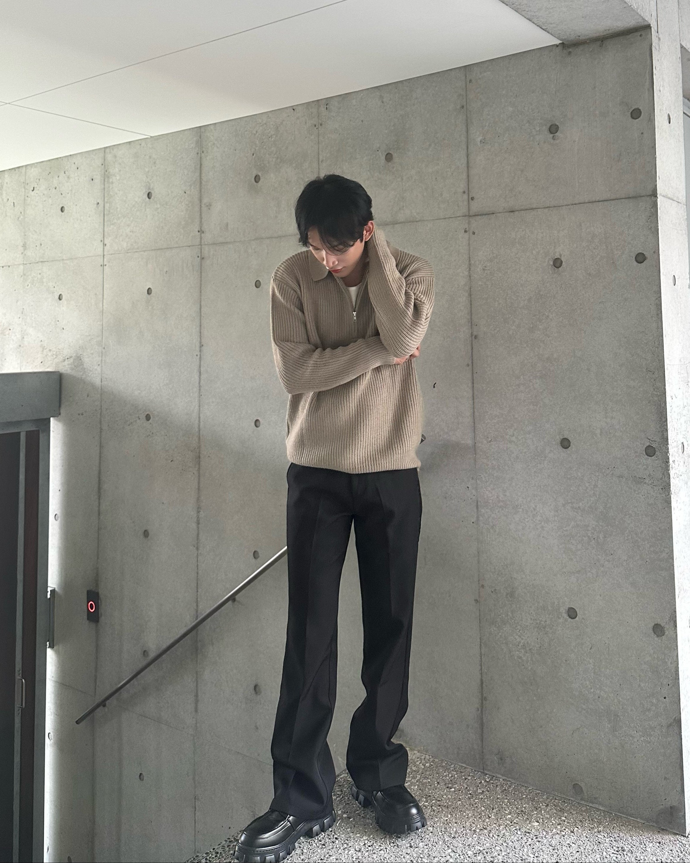 ハーフジップセーター Ot20093