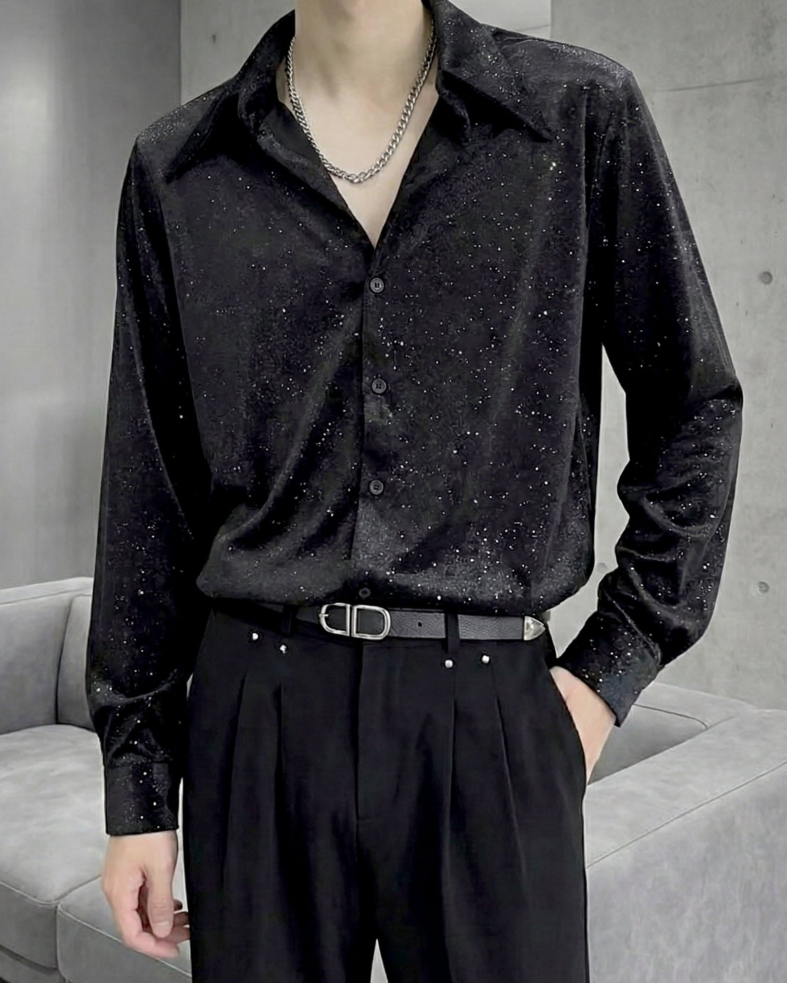 スパークルオープンカラーシャツ Ot20130