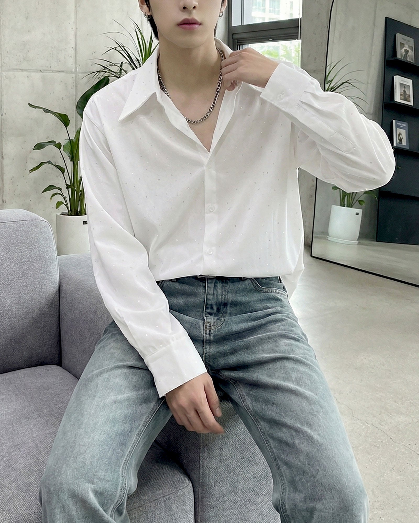 スパークルオープンカラーシャツ Ot20130