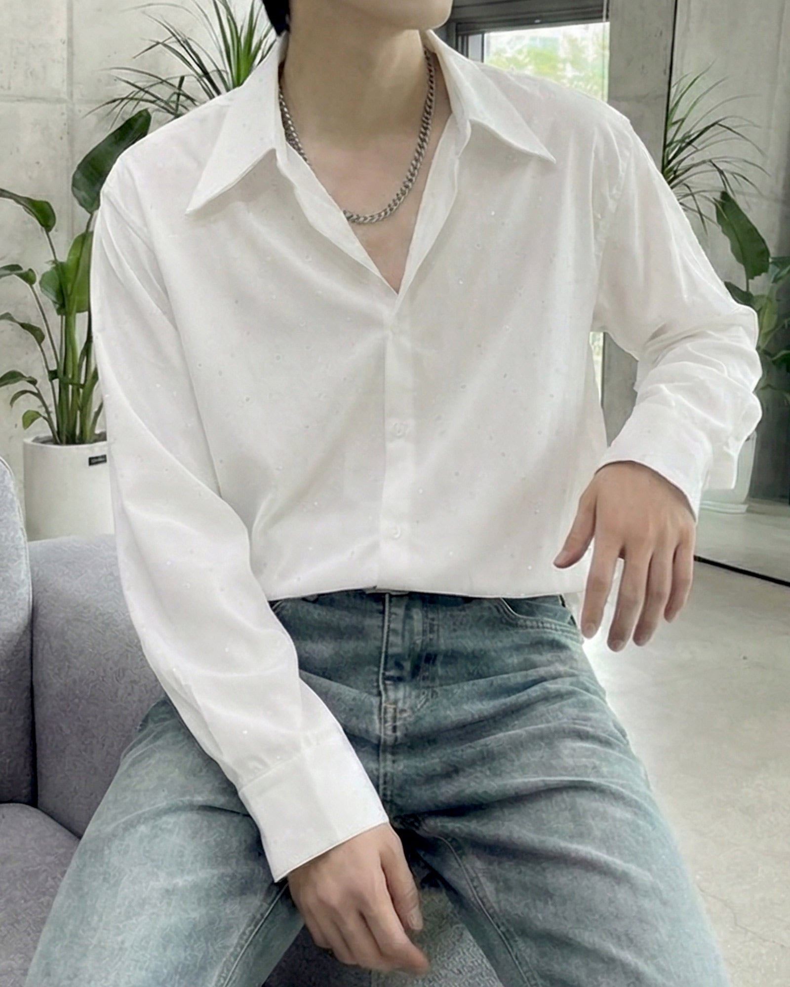 スパークルオープンカラーシャツ Ot20130