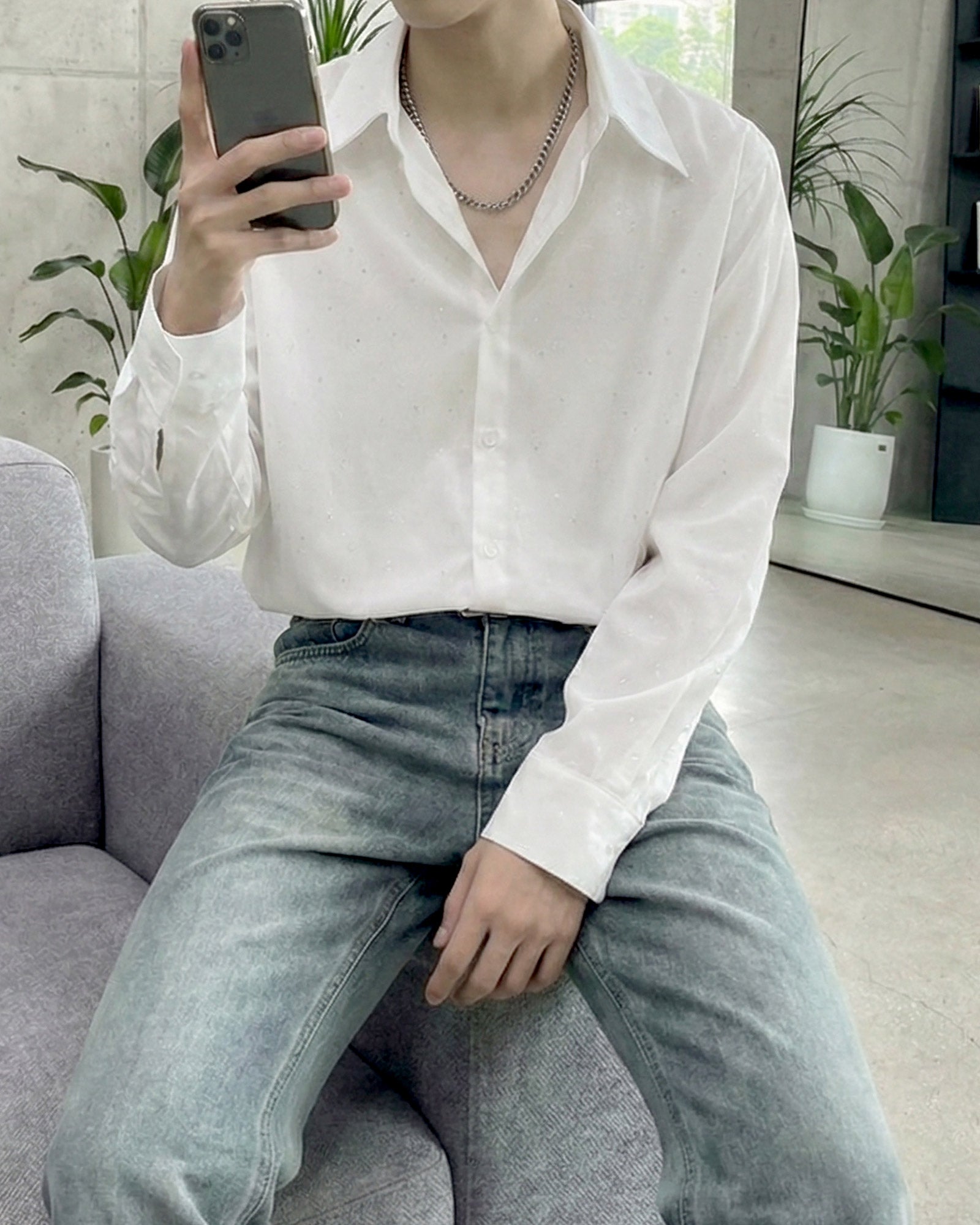 スパークルオープンカラーシャツ Ot20130