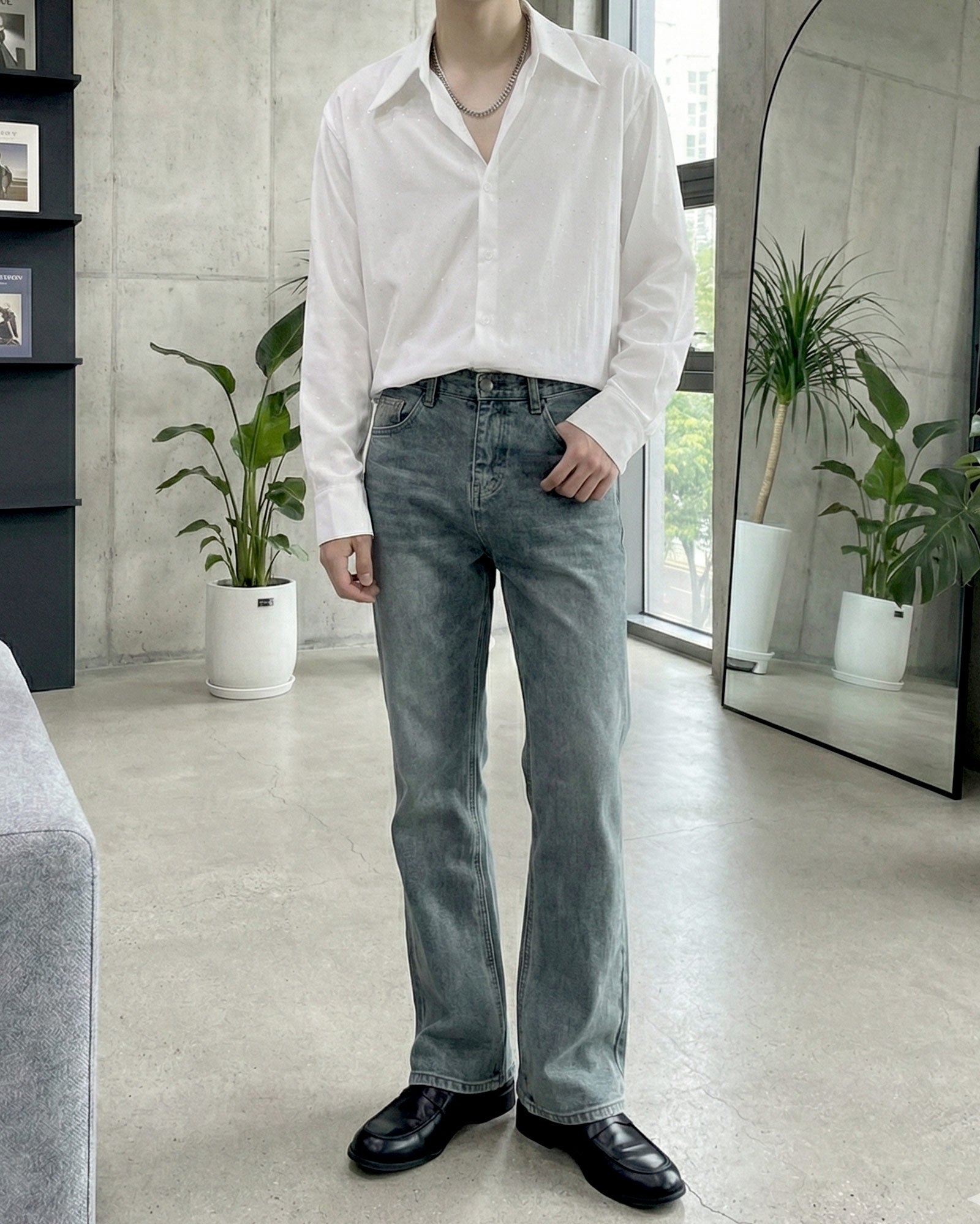 スパークルオープンカラーシャツ Ot20130