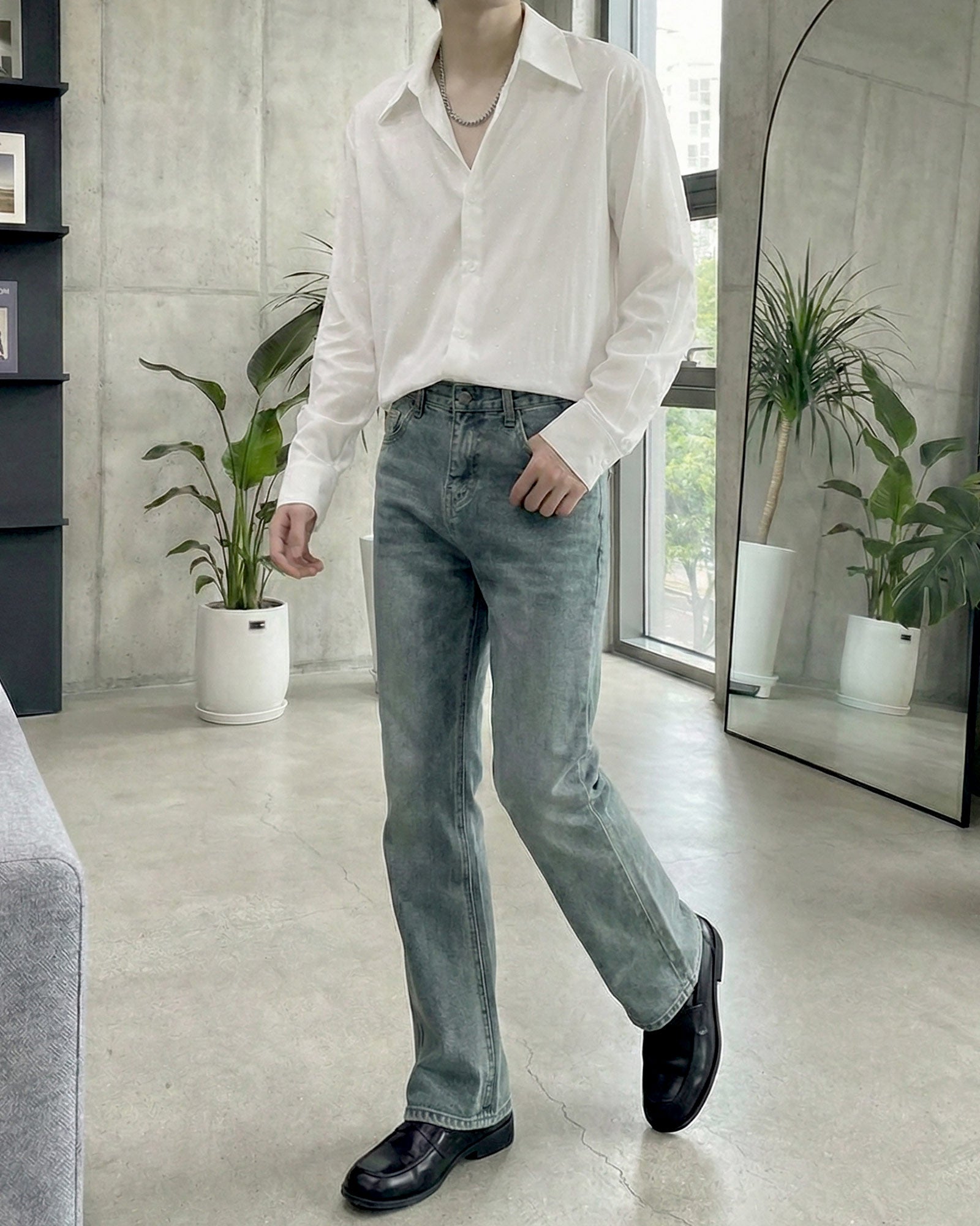 スパークルオープンカラーシャツ Ot20130