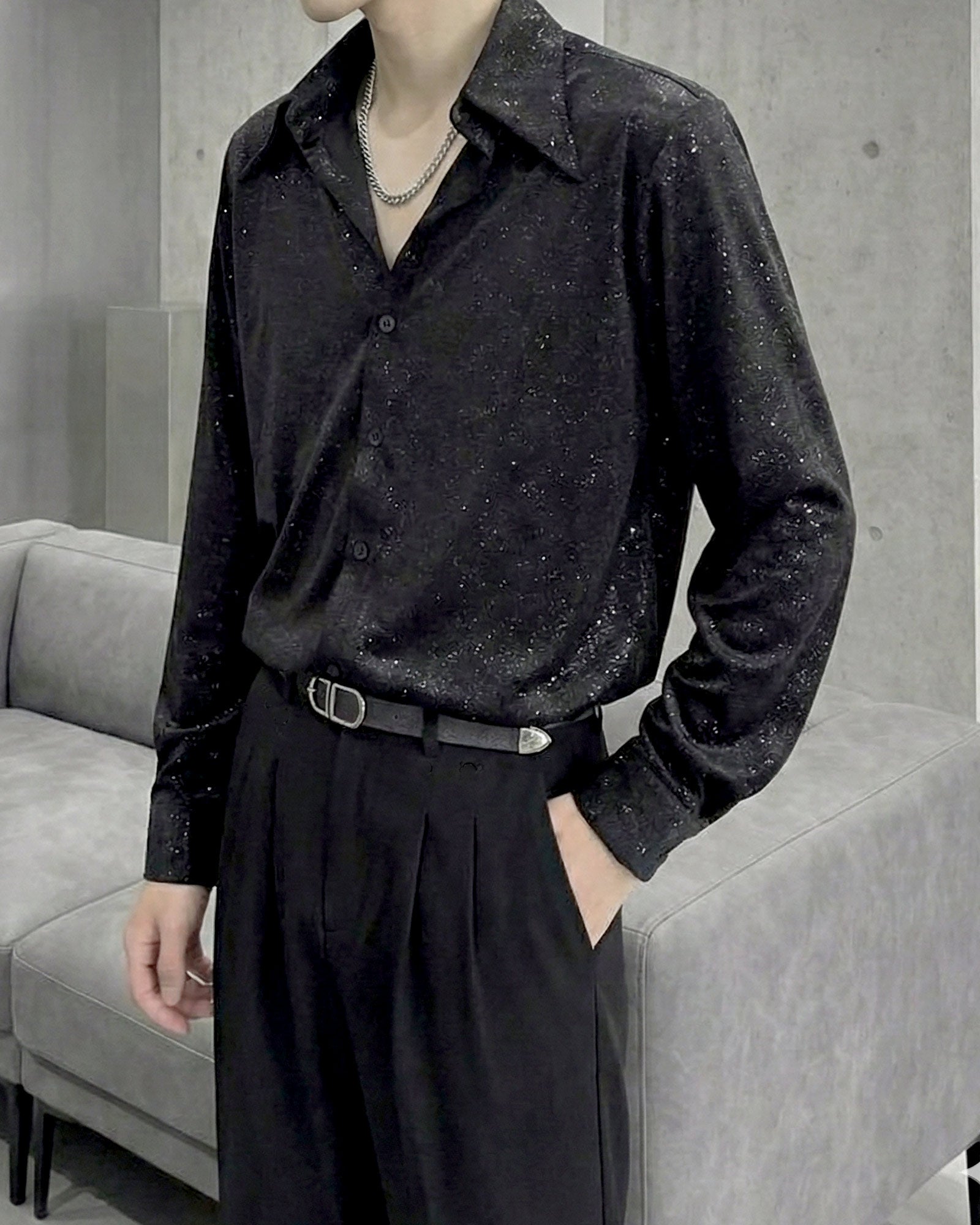 スパークルオープンカラーシャツ Ot20130