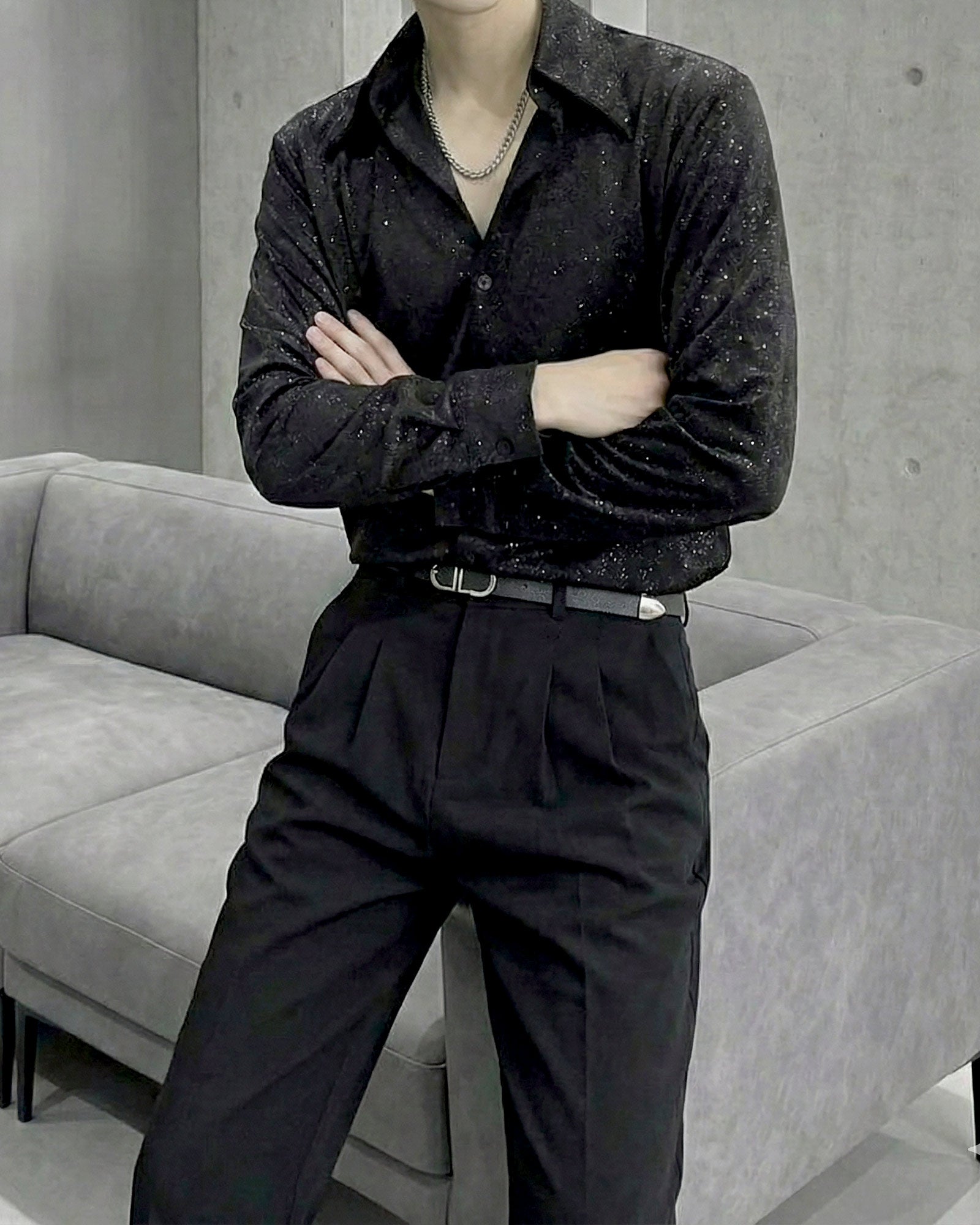 スパークルオープンカラーシャツ Ot20130