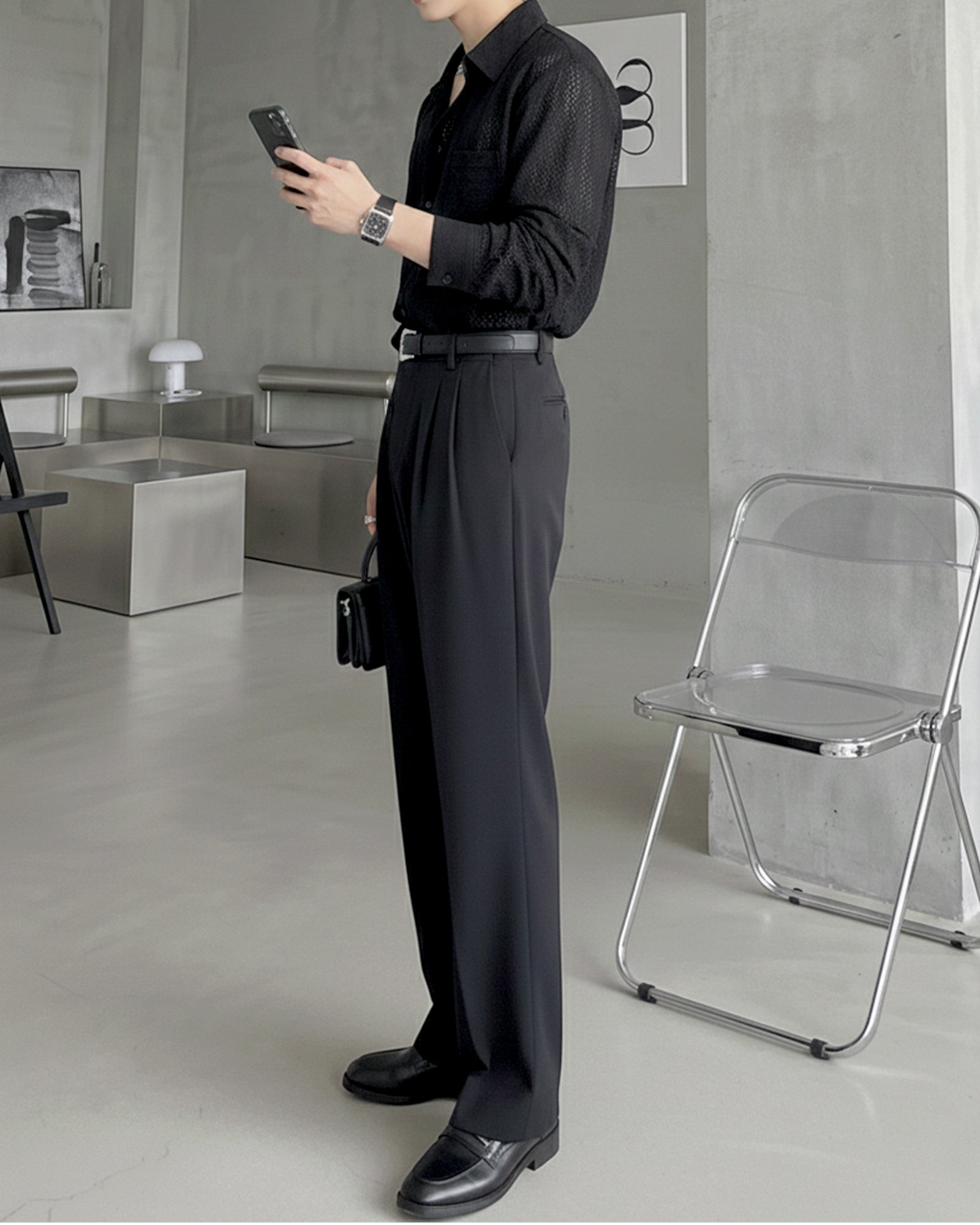 シアーメッシュモードシャツ Ot20131