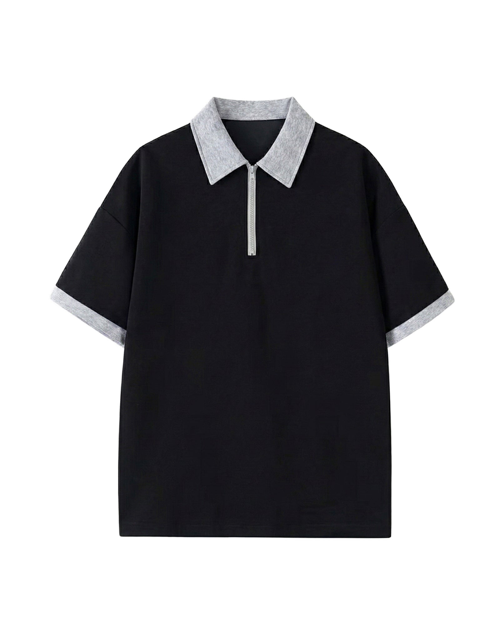 バイカラーハーフジップトップス Ot20147