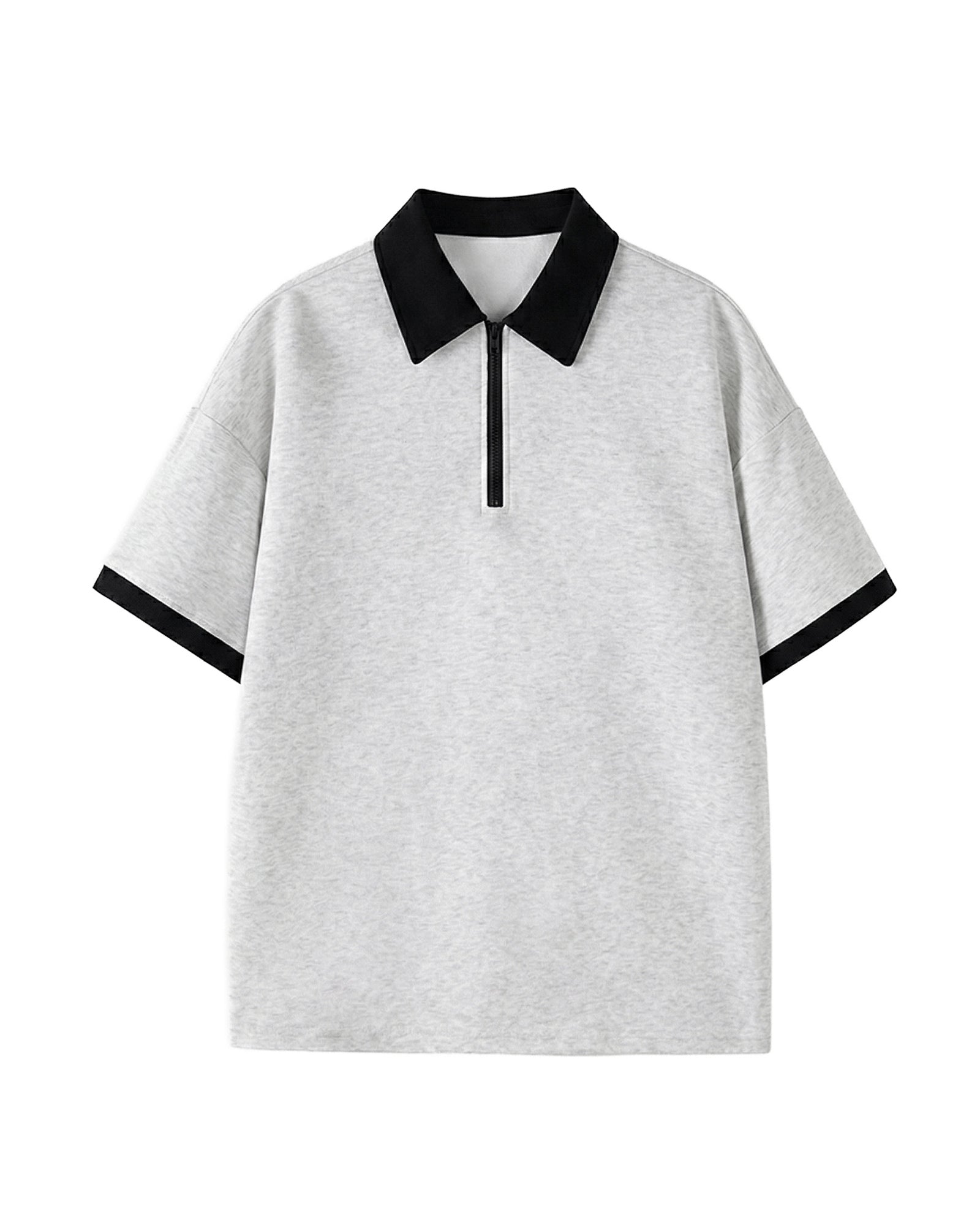 バイカラーハーフジップトップス Ot20147