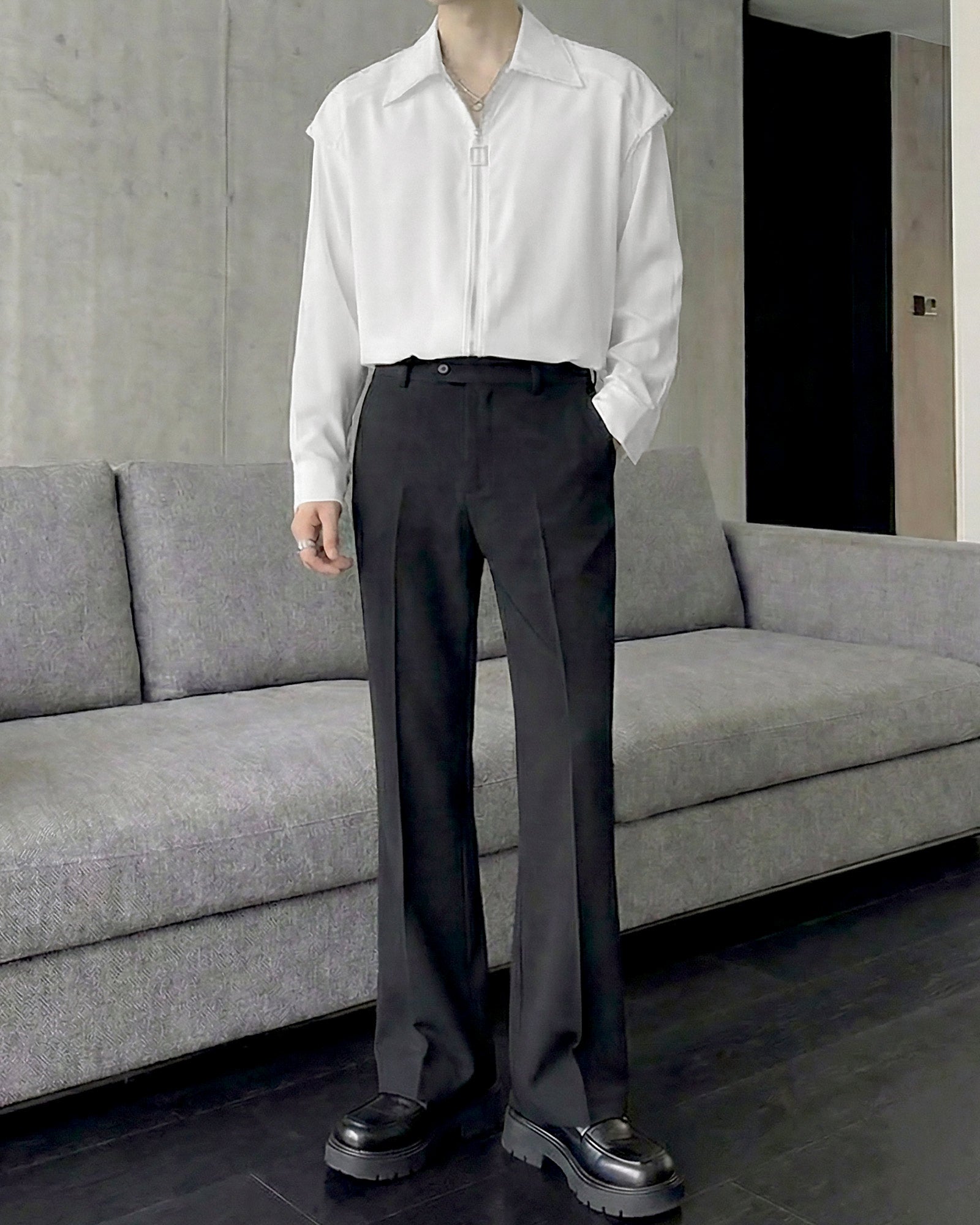 エッジラインモードジップシャツ Ot20150